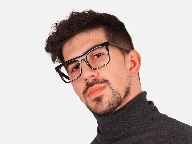 Thick Black Rim Glasses-2