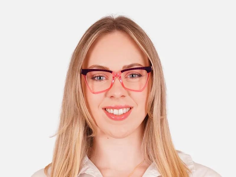 Two Tone Cat Eye Glasses-2
