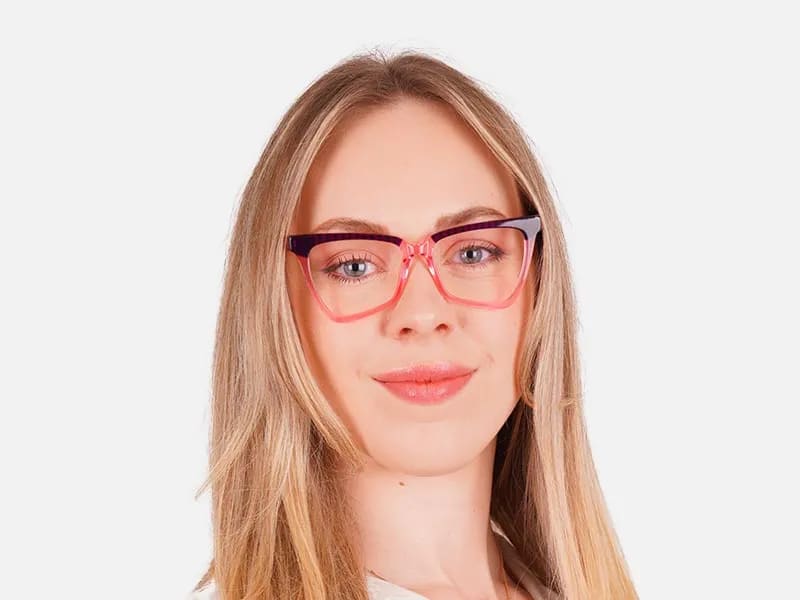 Two Tone Cat Eye Glasses-2