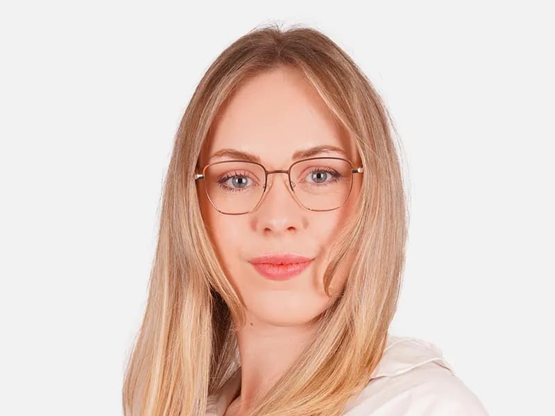 Gold Metal Frame Glasses-2