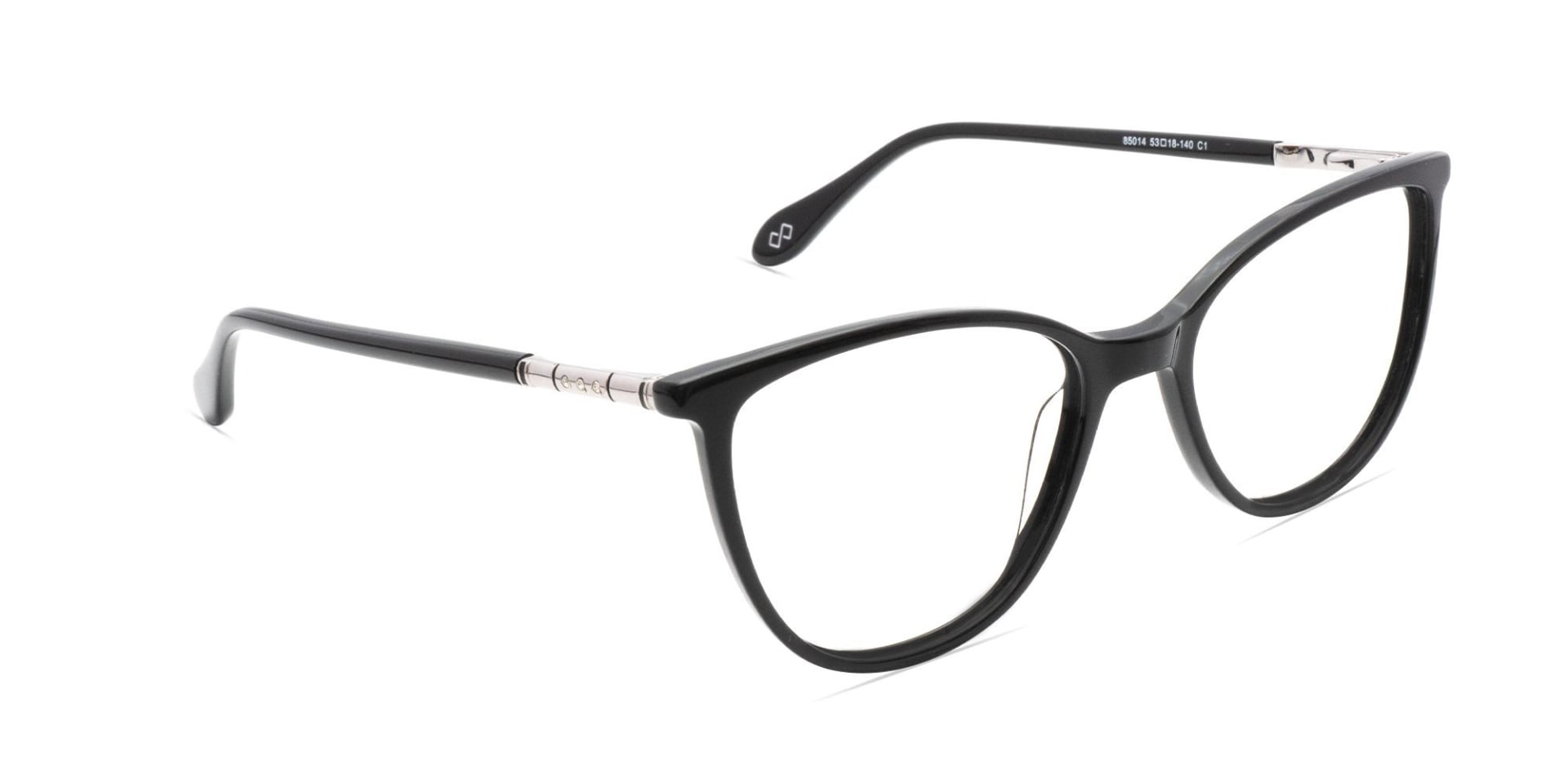 Black Round Cat Eye Glasses-2