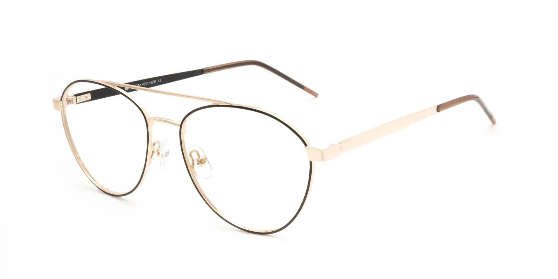 Black and Gold Pilot Eyeglasses-2