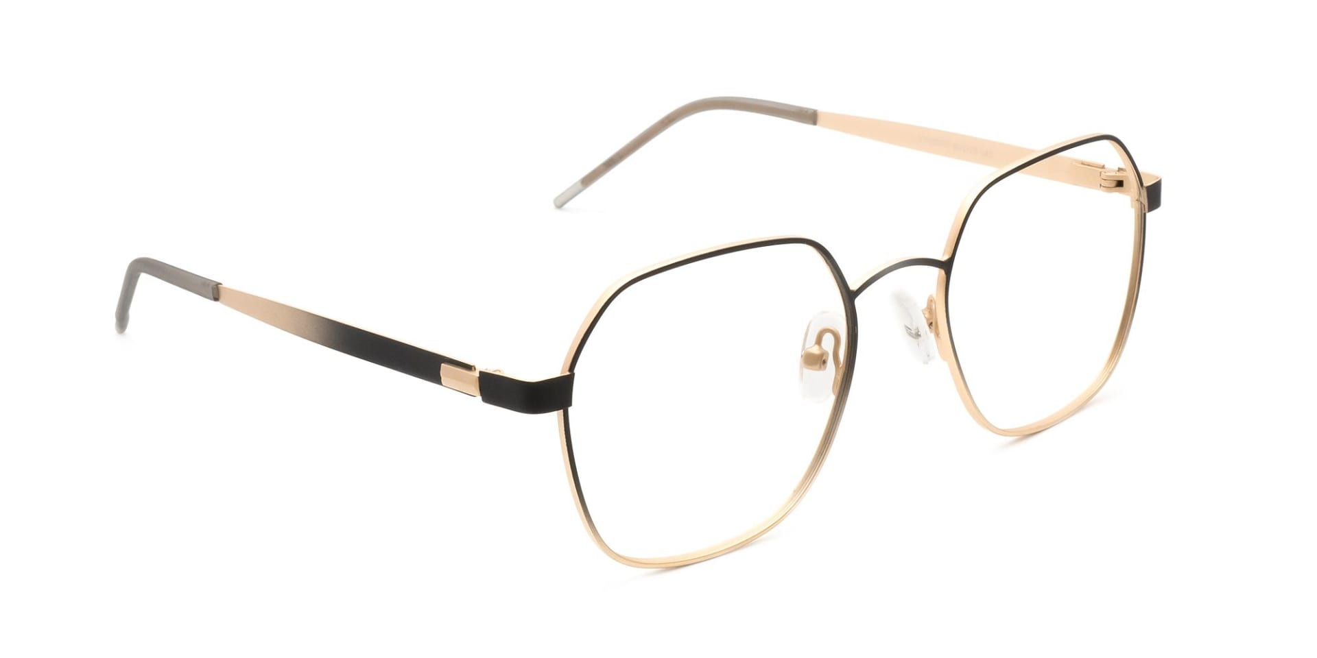 Hexagon Gold Glasses-2