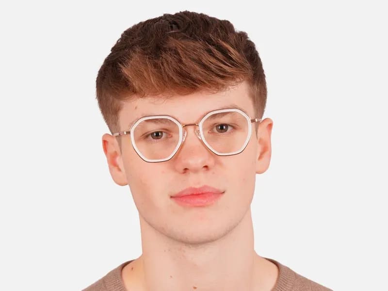 White & Rose Gold Glasses-2