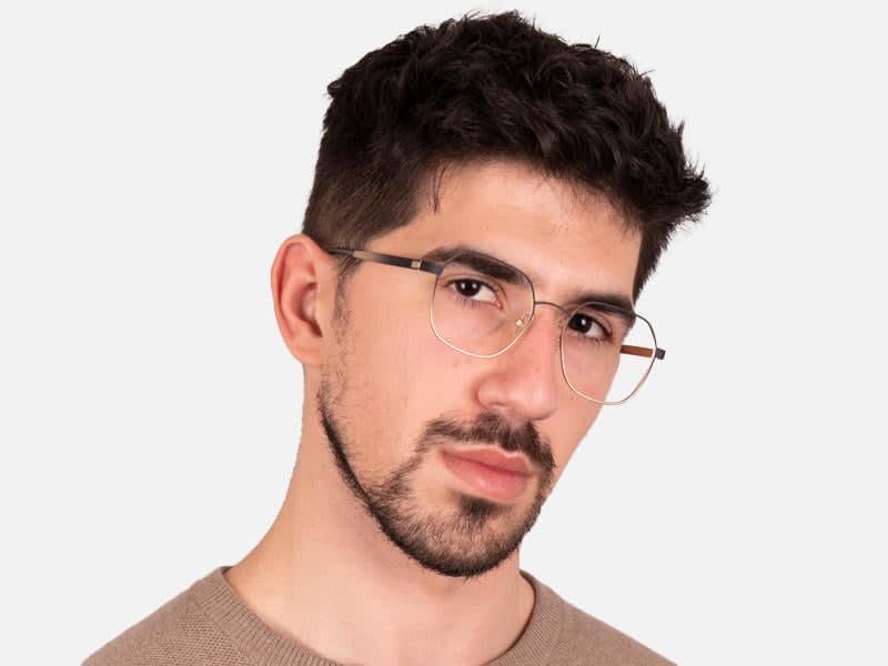 Hexagon Gold Glasses-42