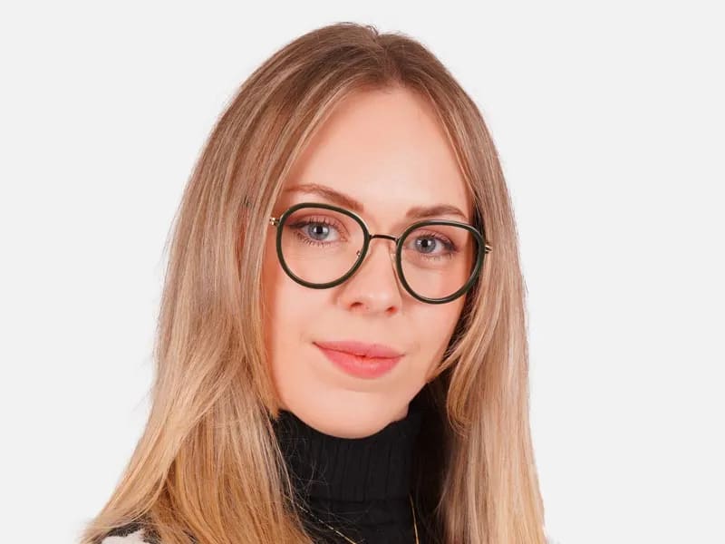 Green Round Glasses-2