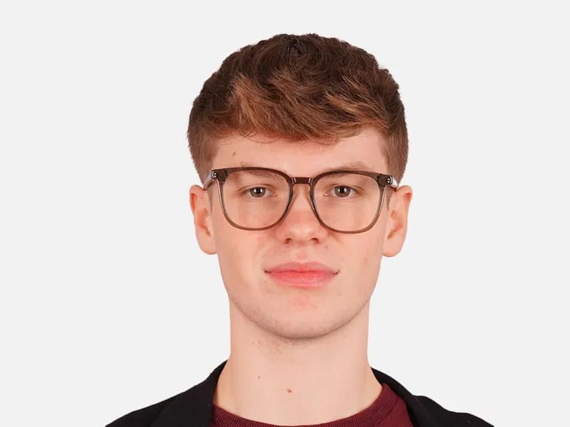 Crystal Grey Square Designer Glasses-2