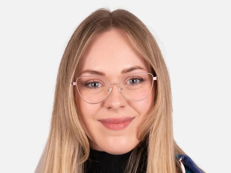 Wire Rim Cat Eye Glasses-2