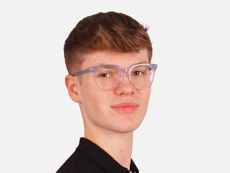 Designer Round Keyhole Glasses-2