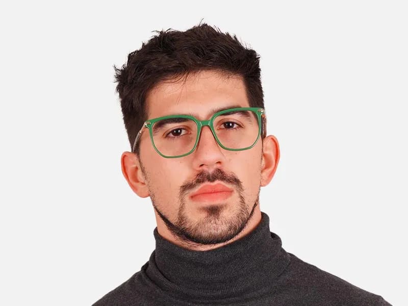 Green Frame Glasses-2