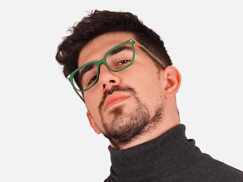 Green Frame Glasses-2