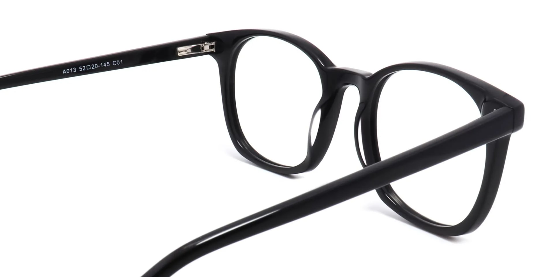 black acetate full rim glasses frame-2