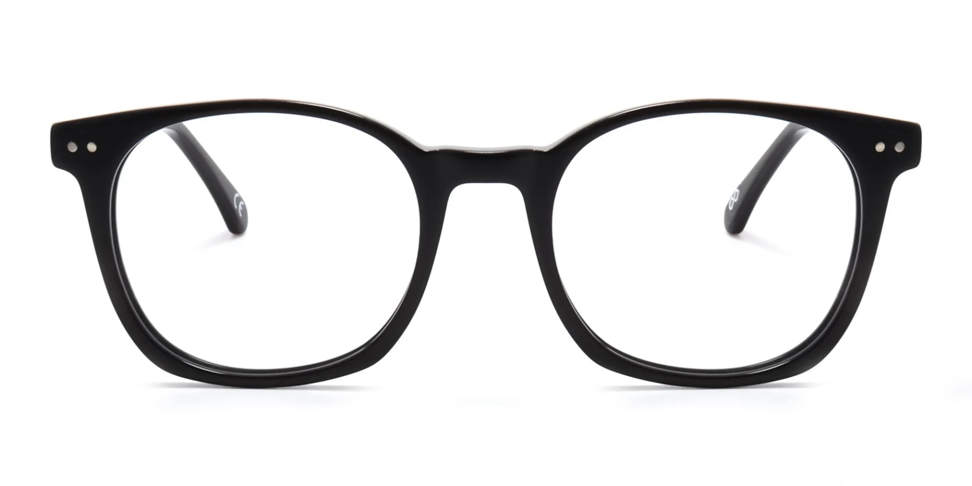 black acetate full rim glasses frame-2