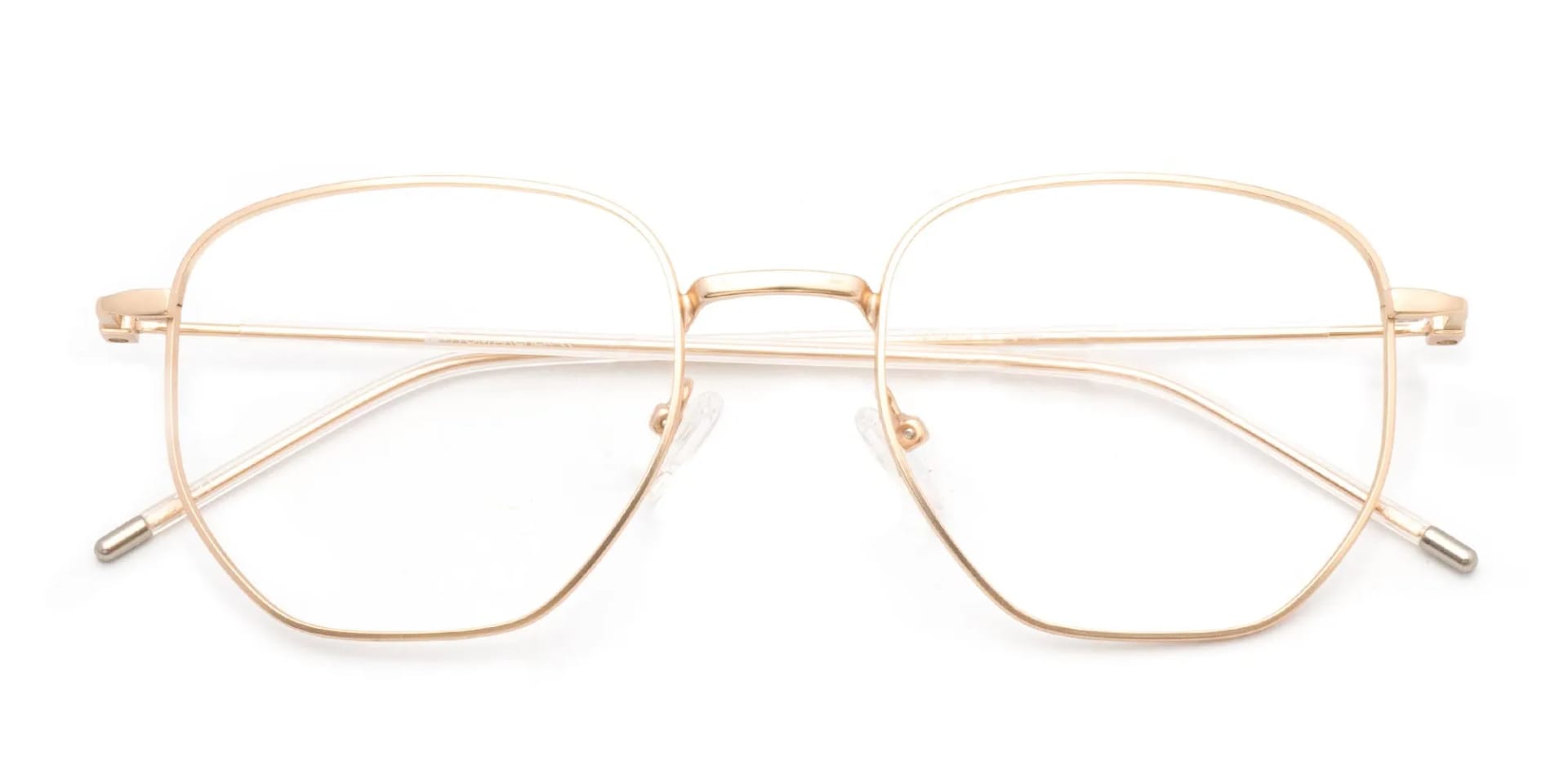 Hexagon Gold Frame Glasses-2