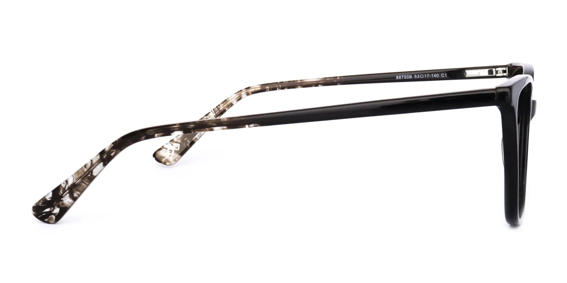 black rectangular cat eye glasses-2