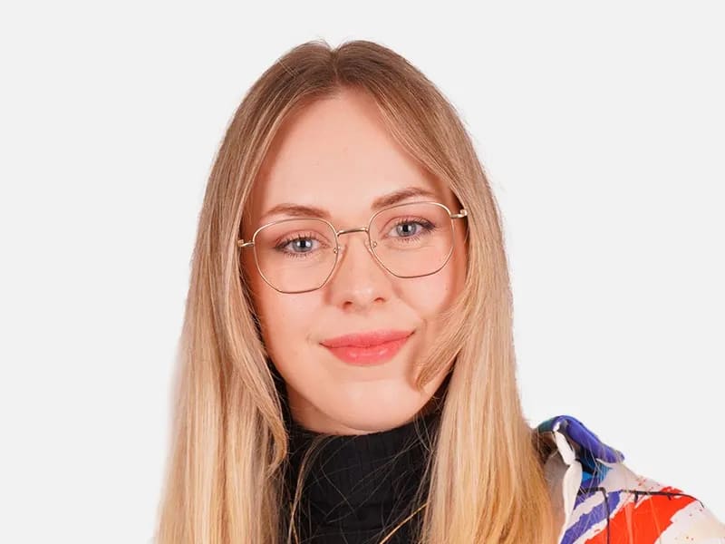 Hexagon Gold Frame Glasses-2