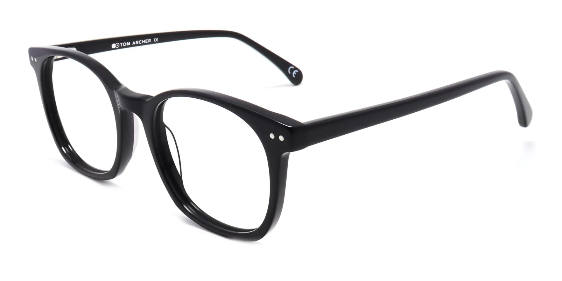 black acetate full rim glasses frame-2