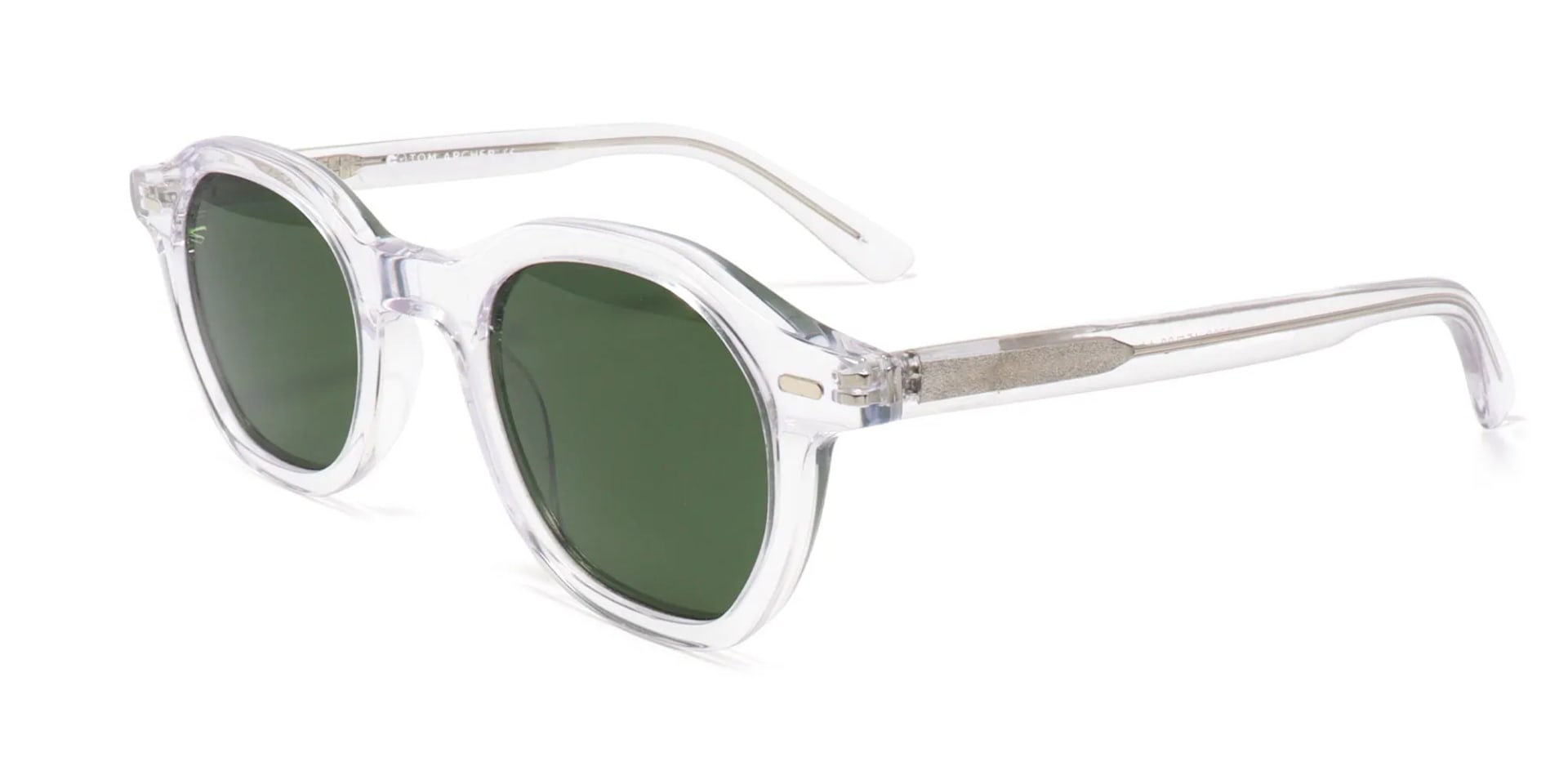 clear frame green lens sunglasses-3