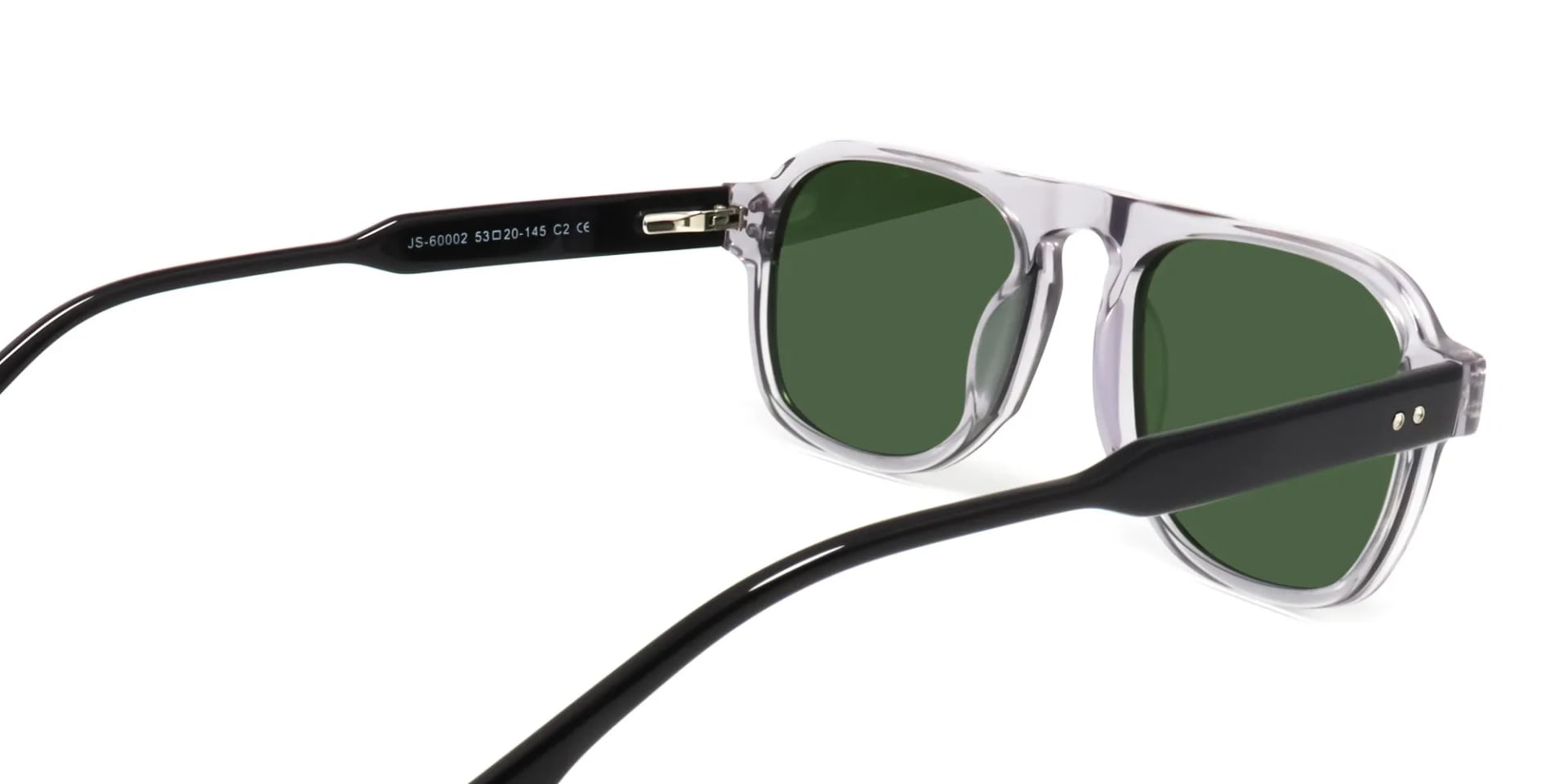 Clear frame green & Black sunglasses-2
