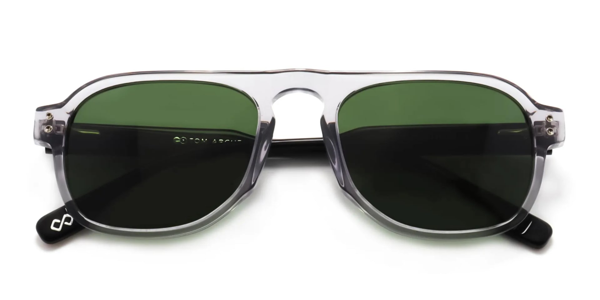 Clear frame green & Black sunglasses-2