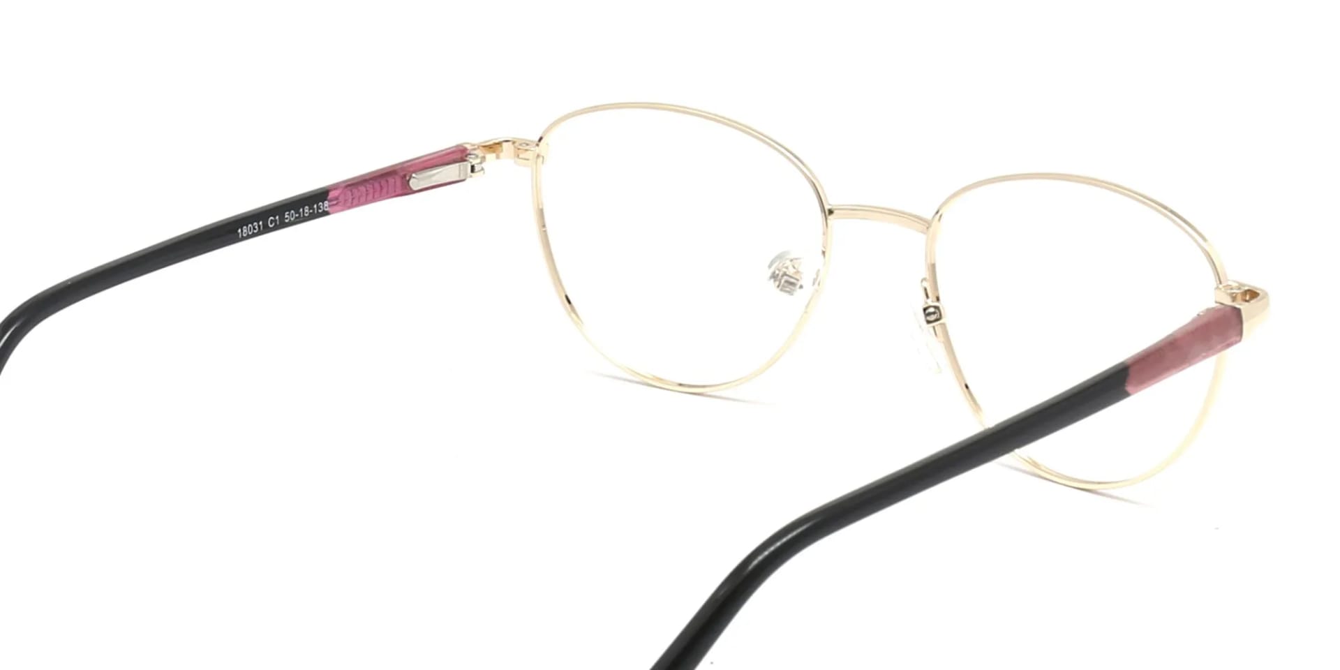 Gold Round Blue Light Glasses-2