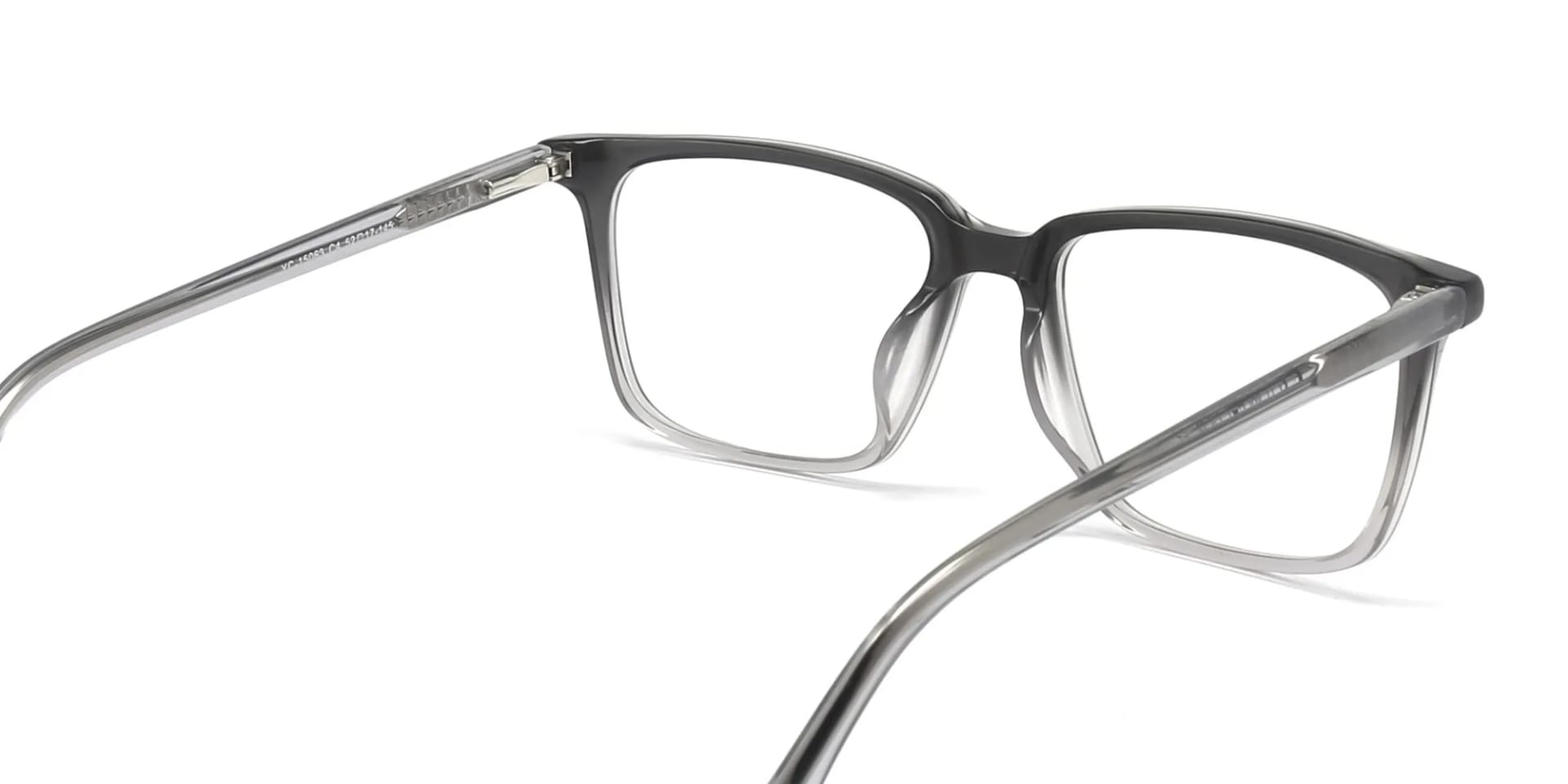 transparent rectangle grey glasses-2