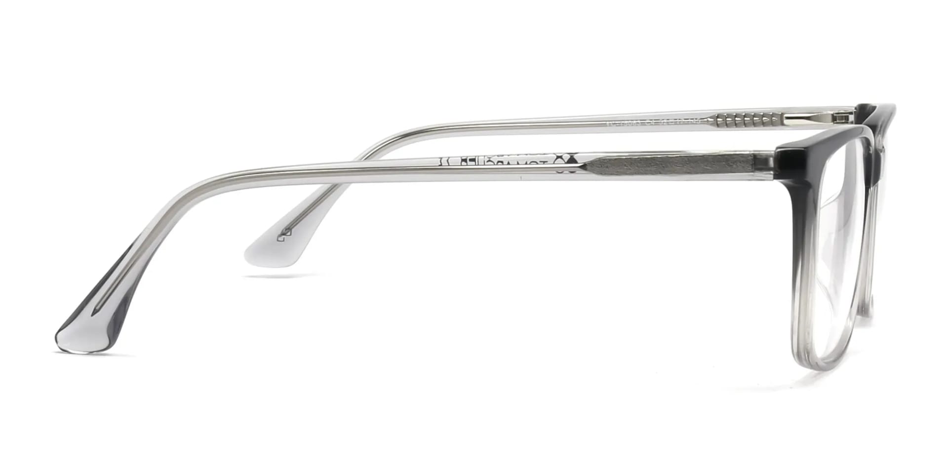 transparent rectangle grey glasses-2