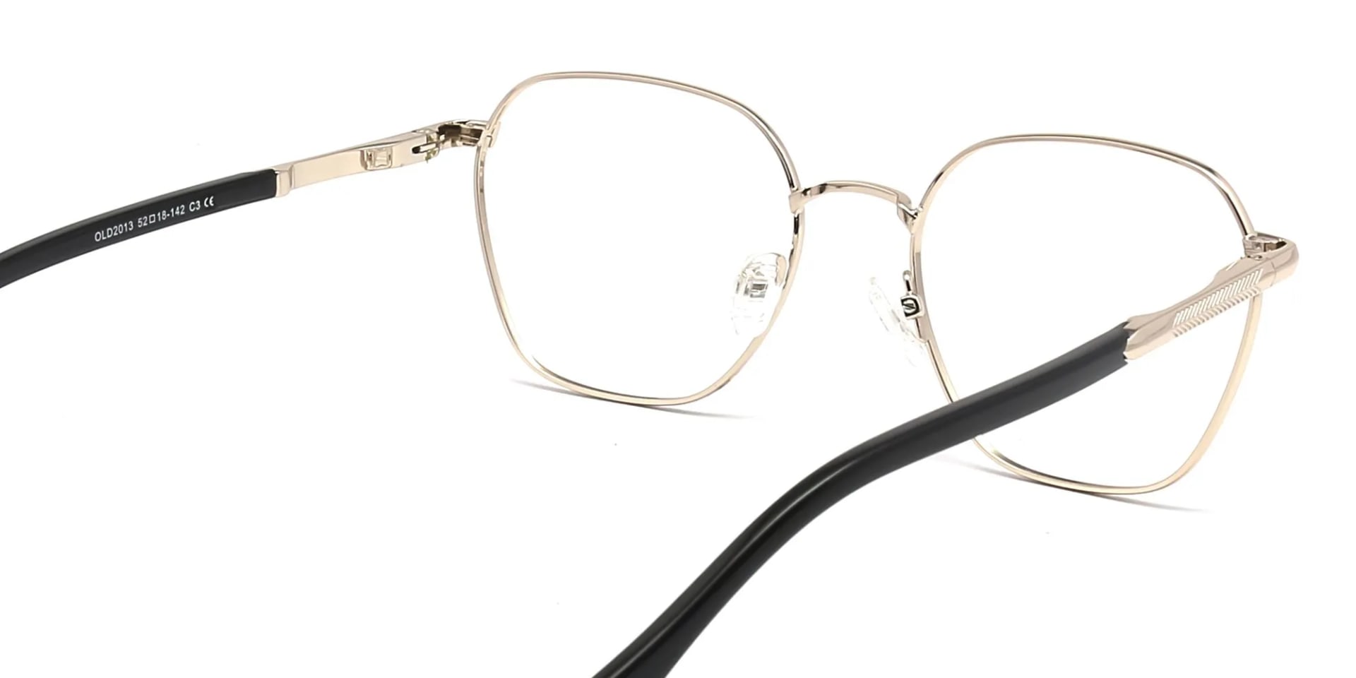 Gold Geometric Glasses-2