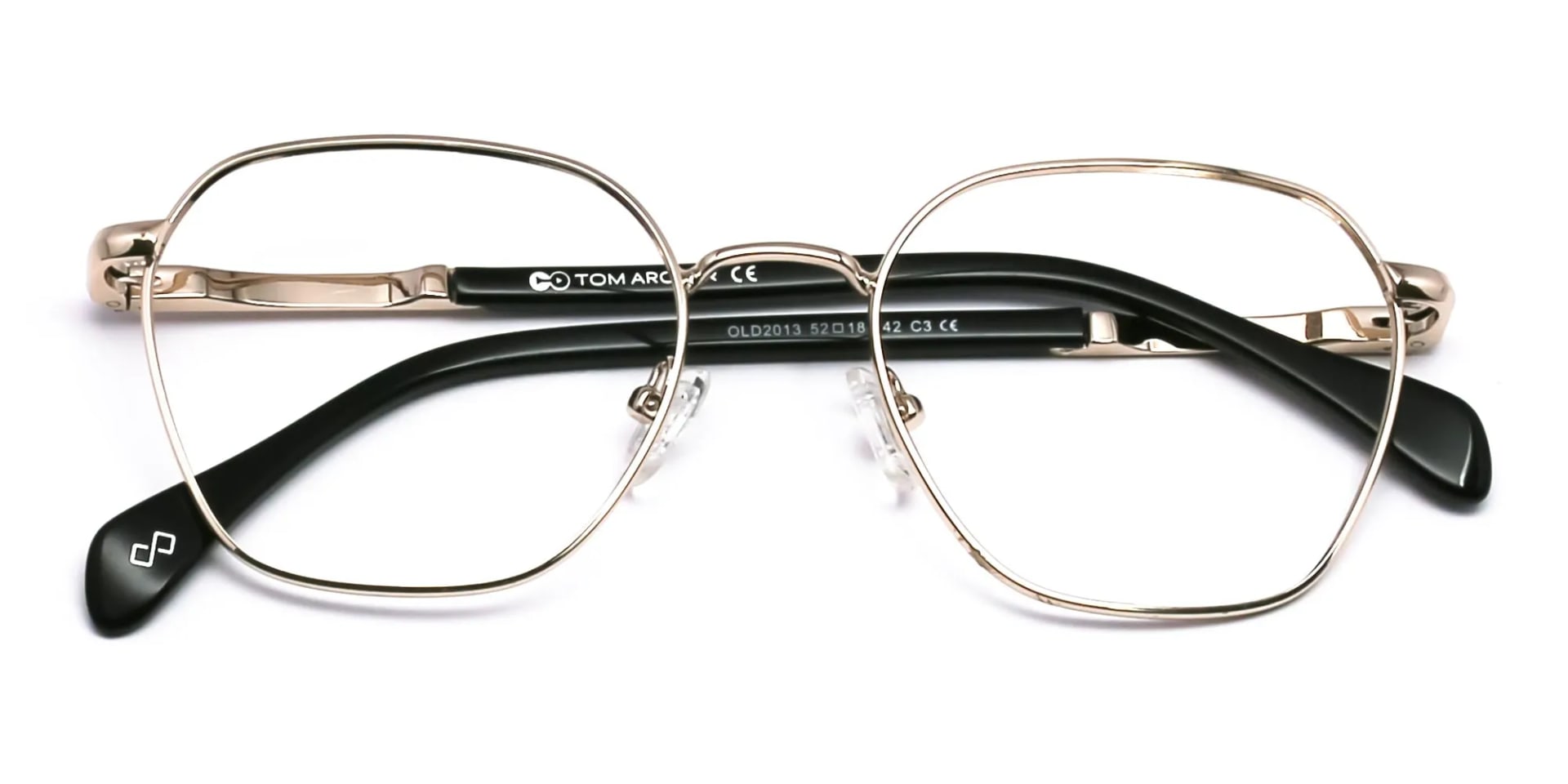 Gold Geometric Glasses-2