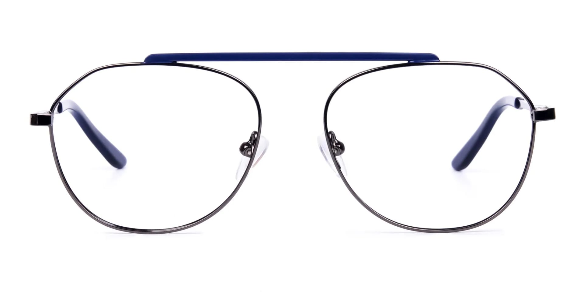Royal Blue Gunmetal Pilot Glasses-2
