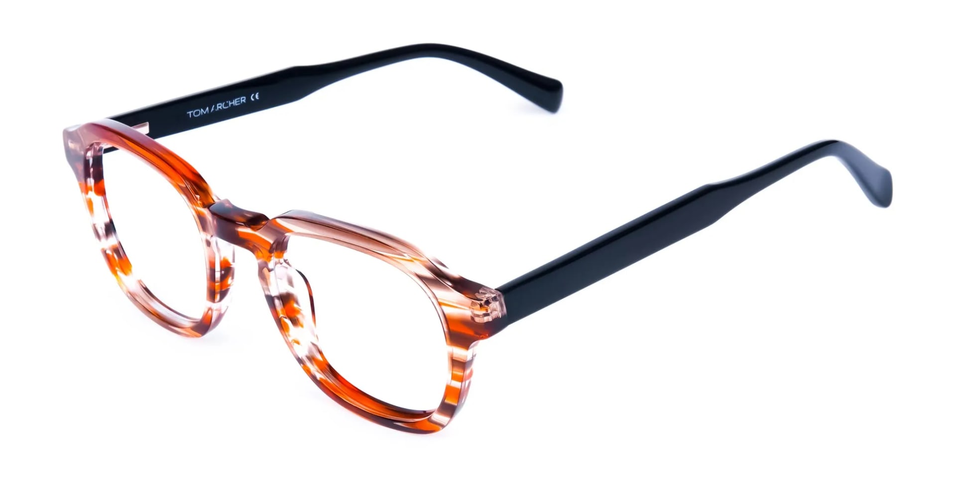 Crystal and Orange Geometric Glasses-2