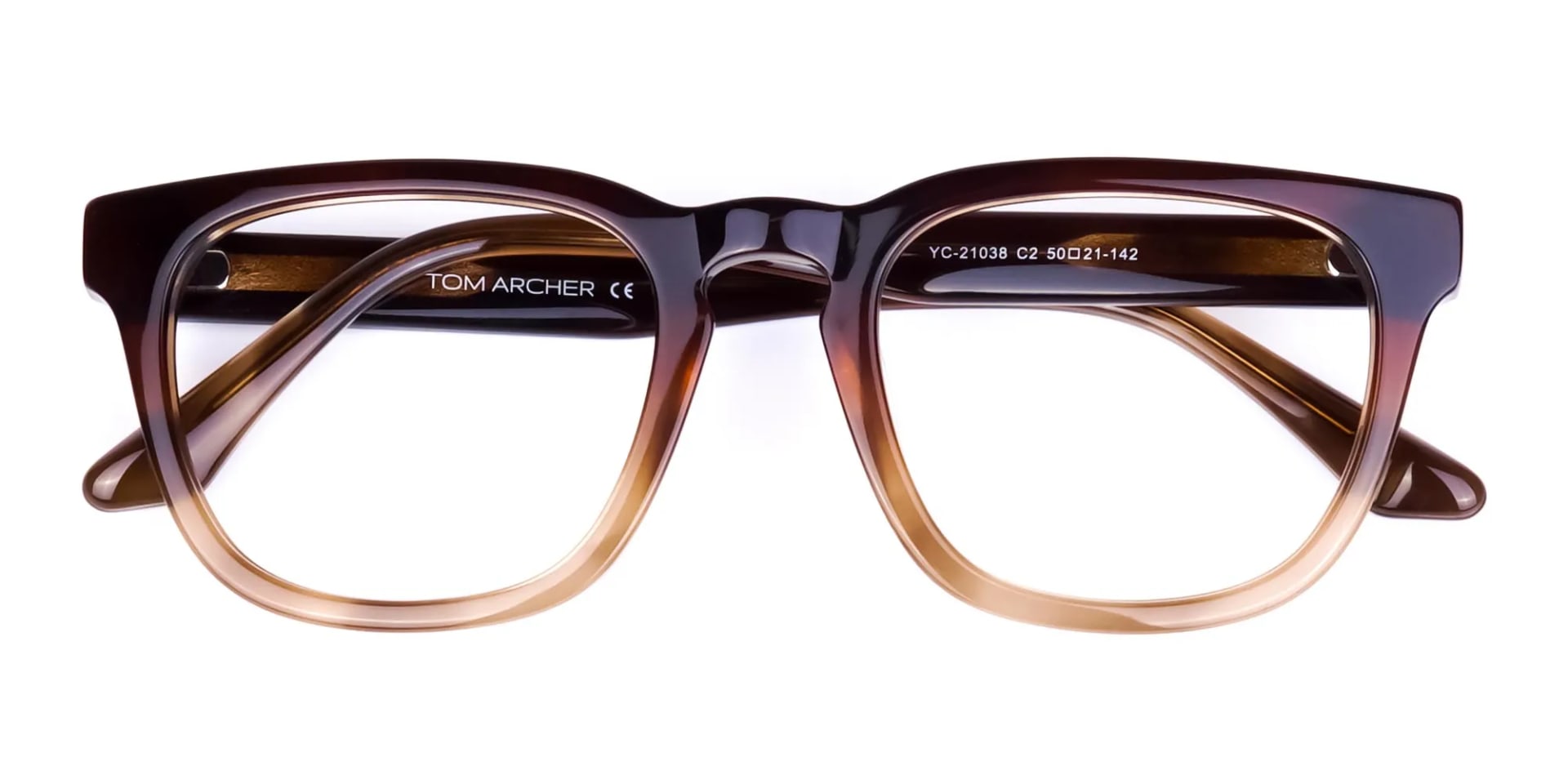 Tortoise Brown Square Glasses Frame-2