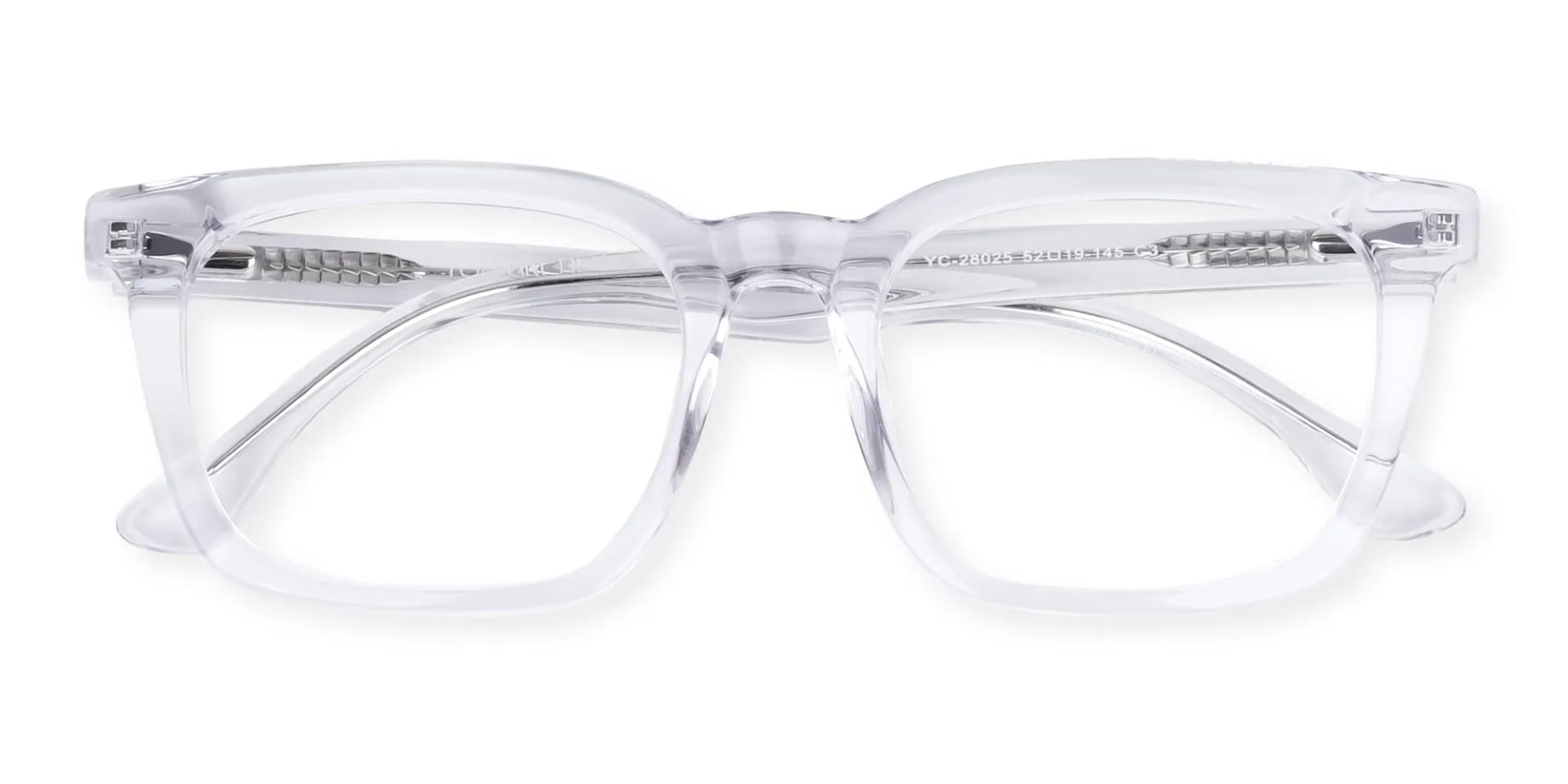 Crystal Clear Chunky Square Glasses-2