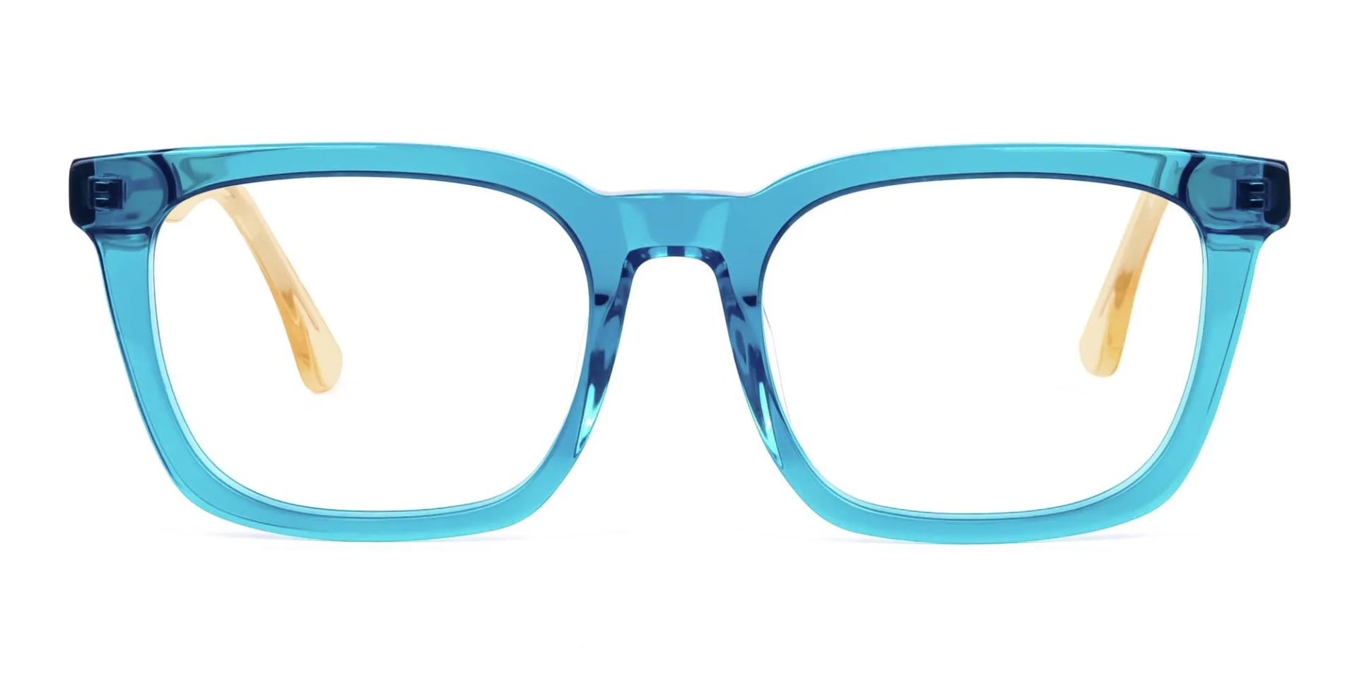 Crystal Sky Blue Square Glasses-2