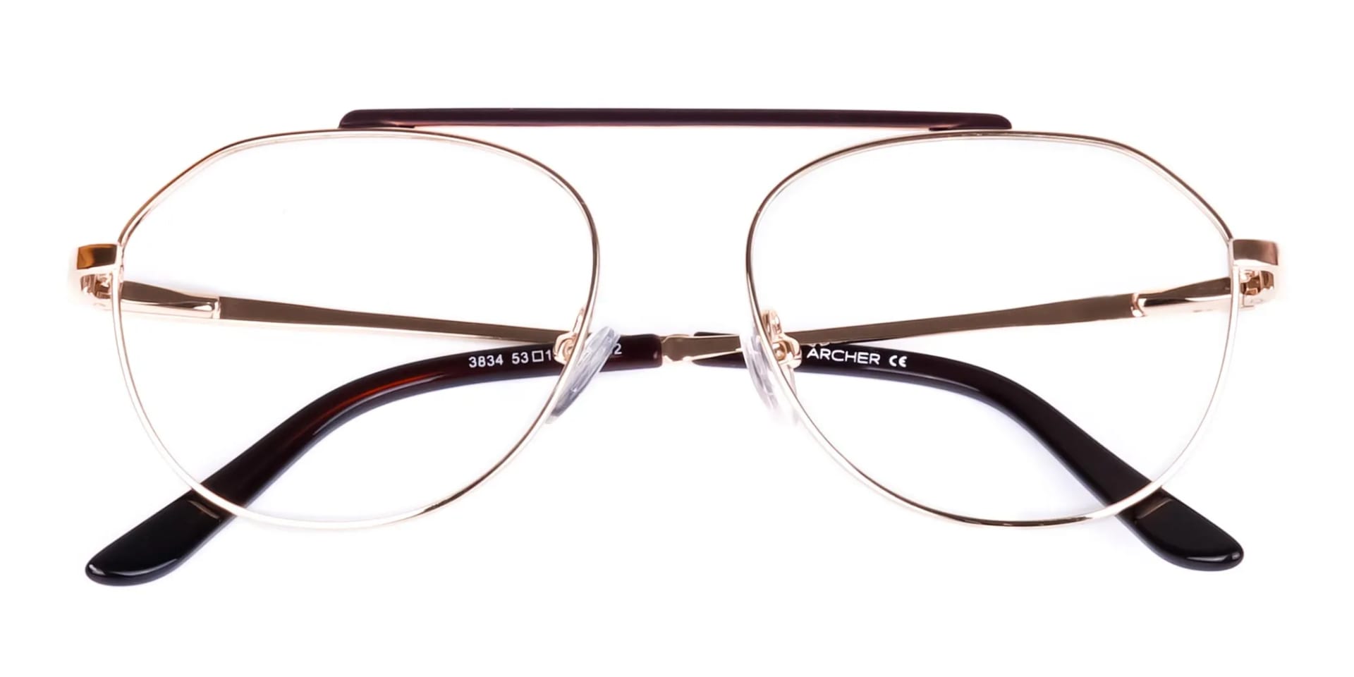 Brown Gold Pilot Glasses-2