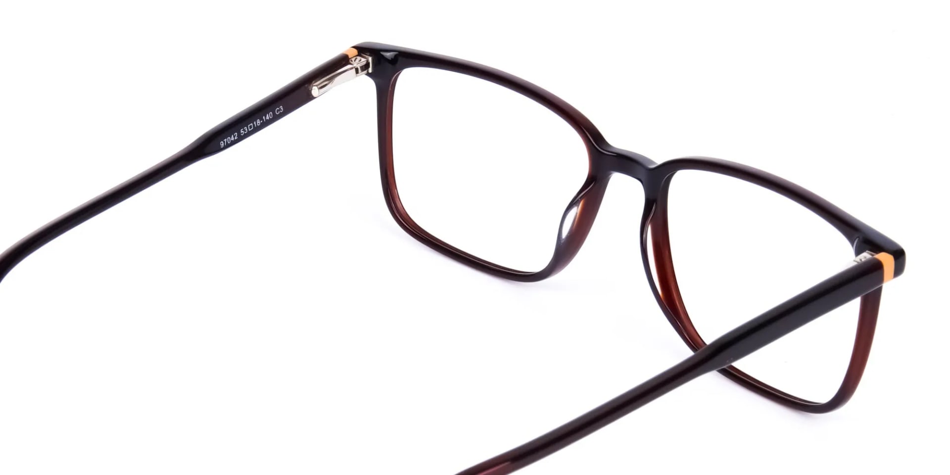 Dark Brown Rim Rectangular Glasses-2