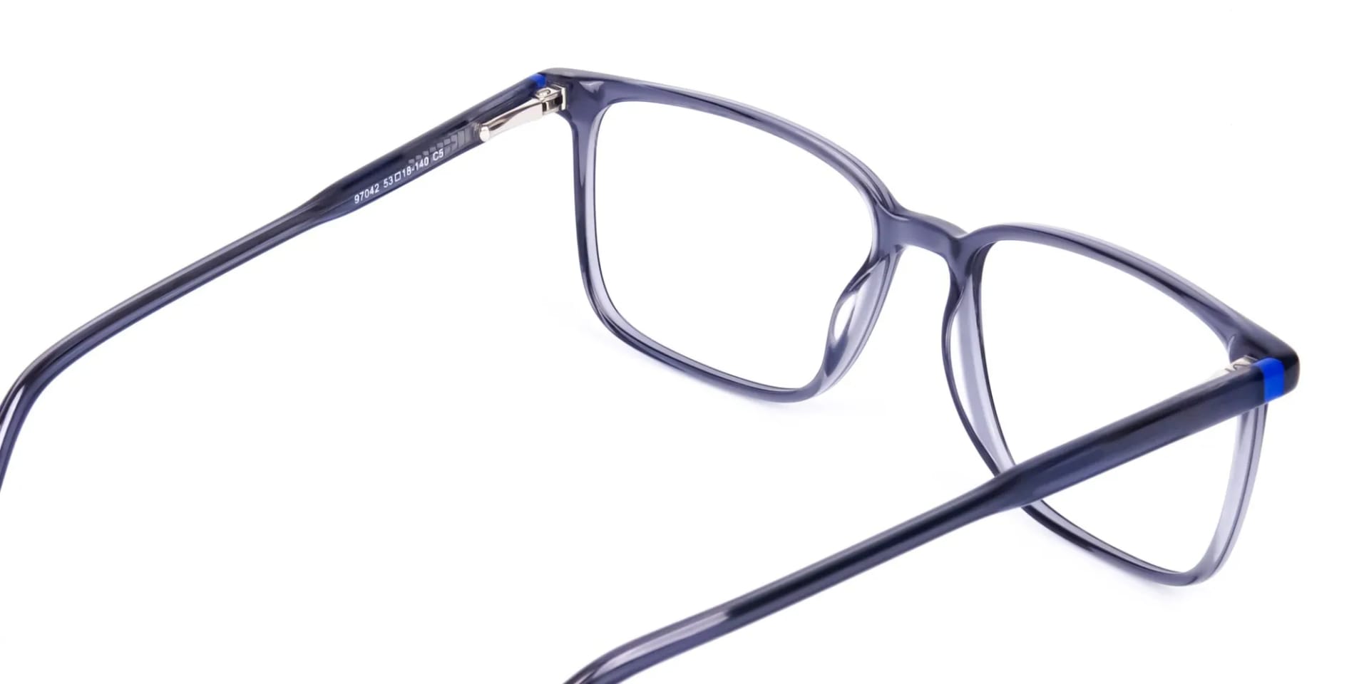 Blue Rimmed Rectangular Glasses-2