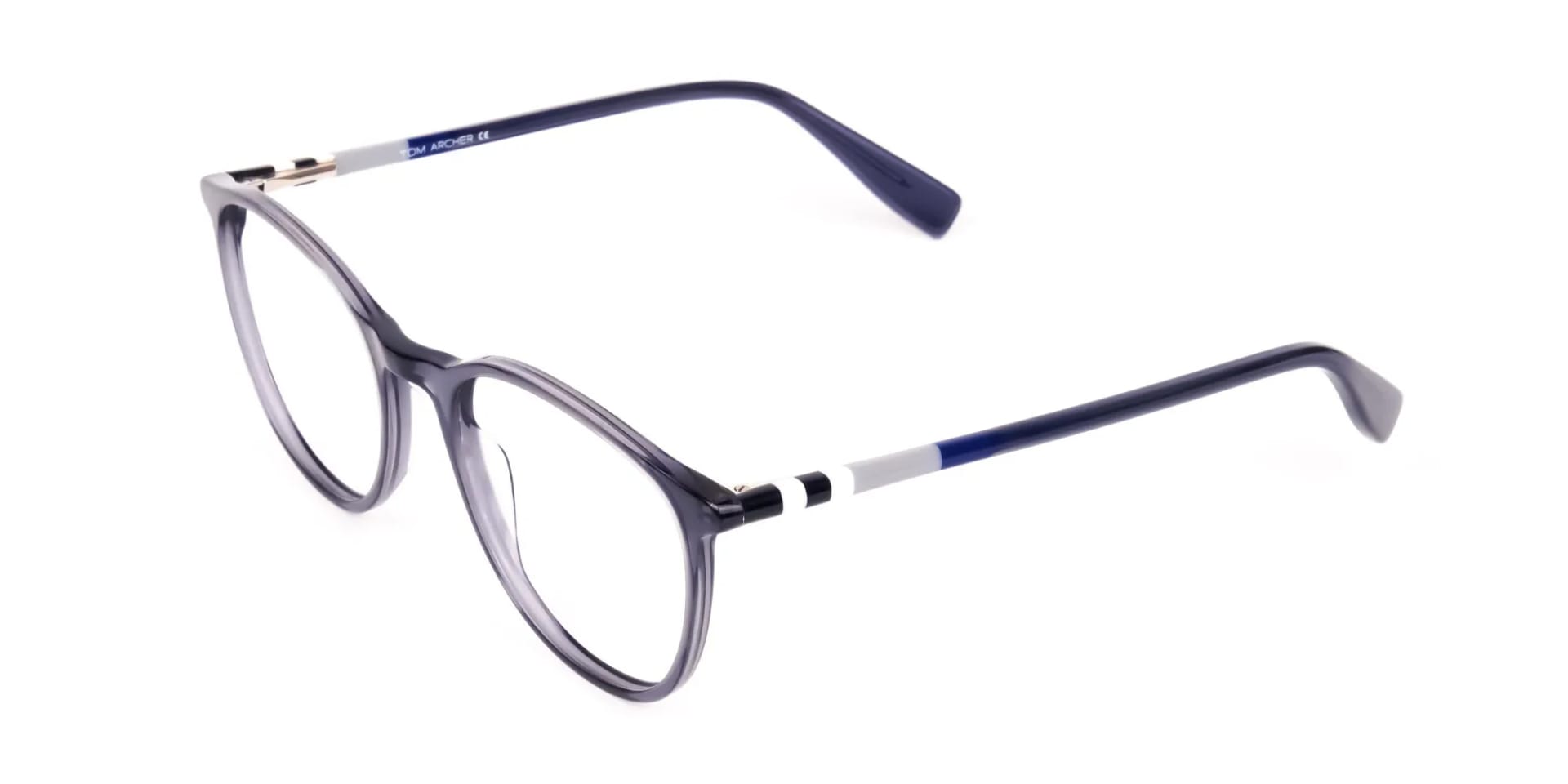 Dusty Grey Round Full Rim Glasses-2