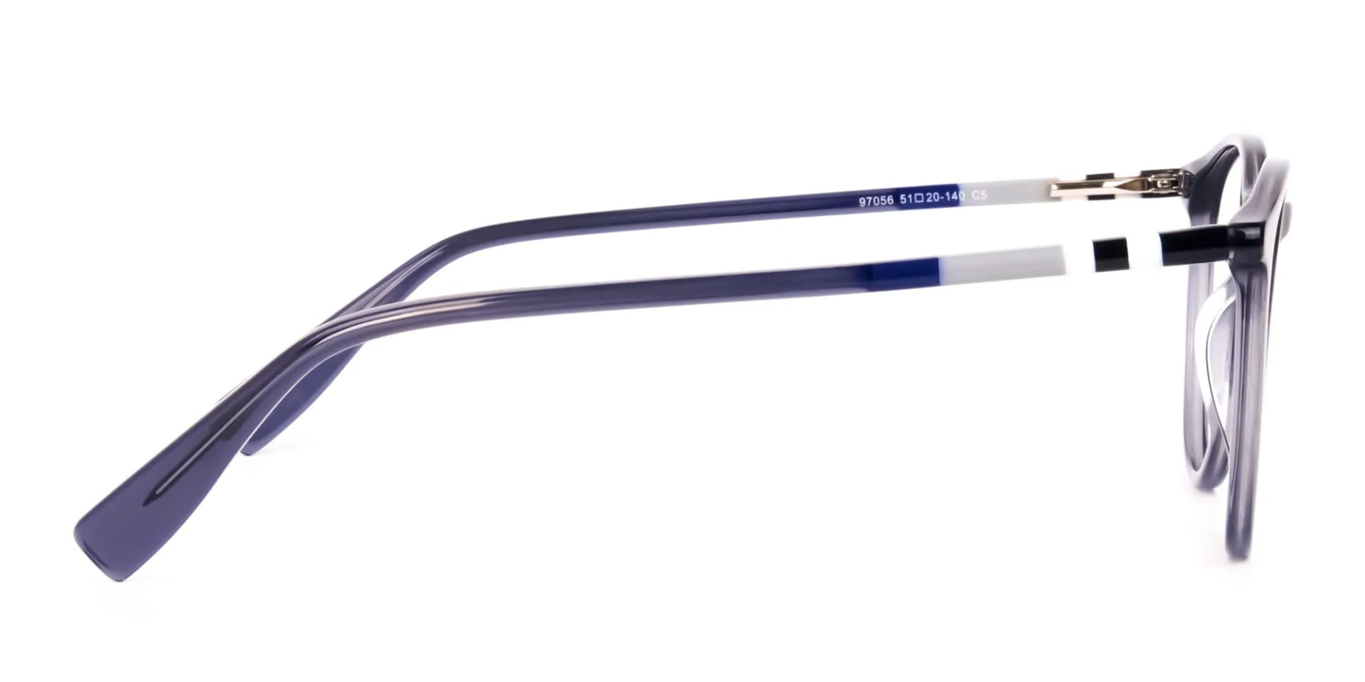 Dusty Grey Round Full Rim Glasses-2