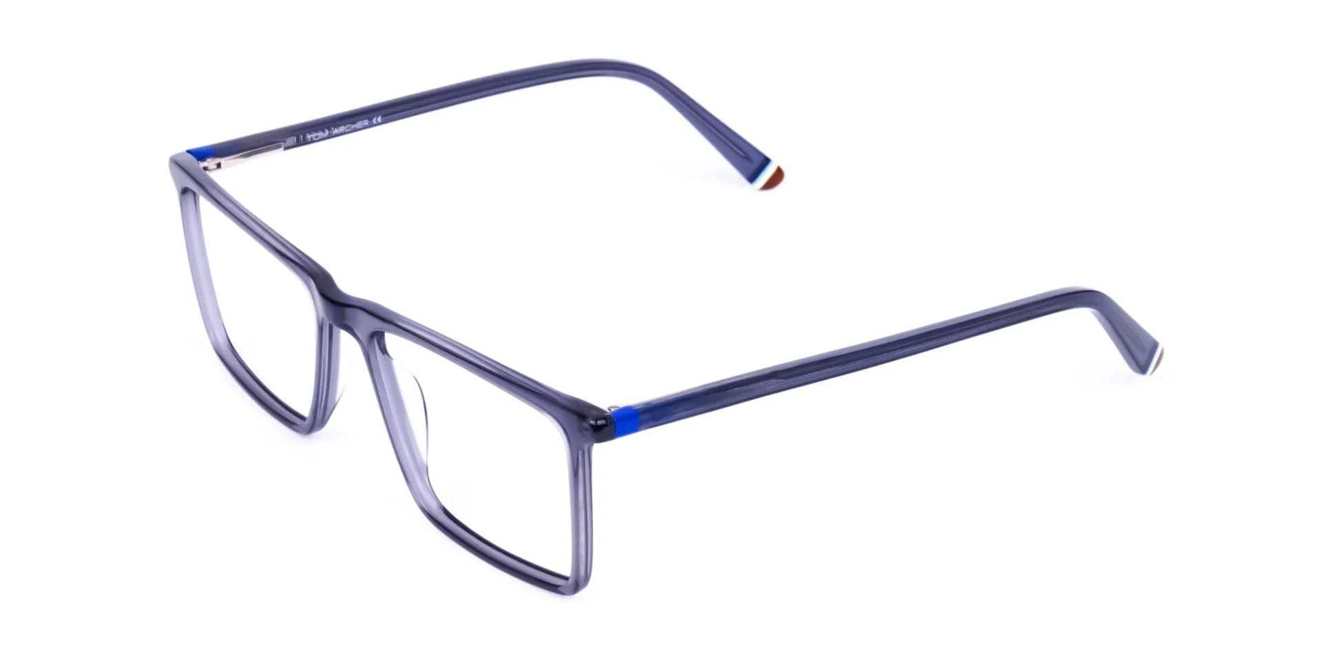 Rectangle Crystal Grey Eyeglass Frames-2