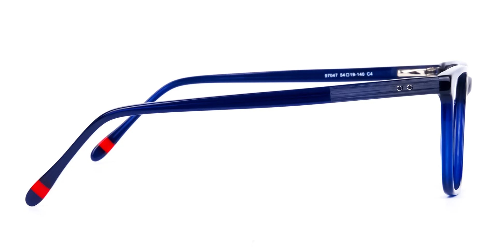 Navy Blue Rectangular Full Rim Glasses-2