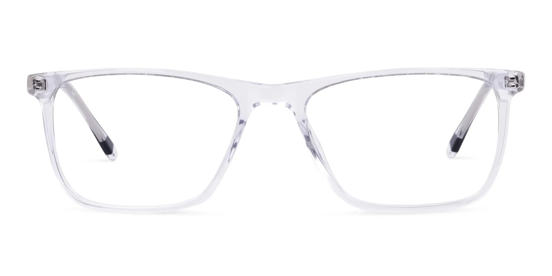 Crystal Clear Rectangular Full Rim Glasses-2