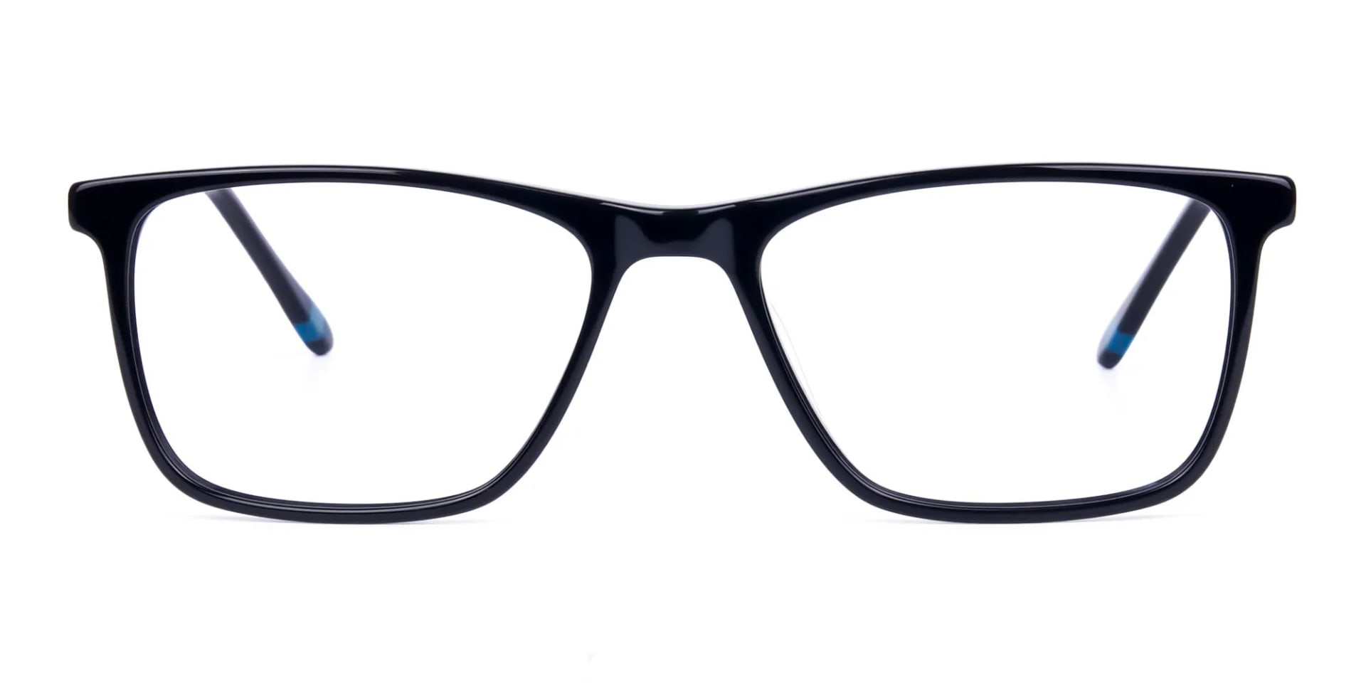 Teal and Black Rectangle Eyeglasses-2
