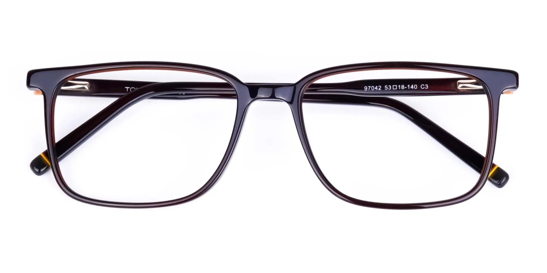 Dark Brown Rim Rectangular Glasses-2
