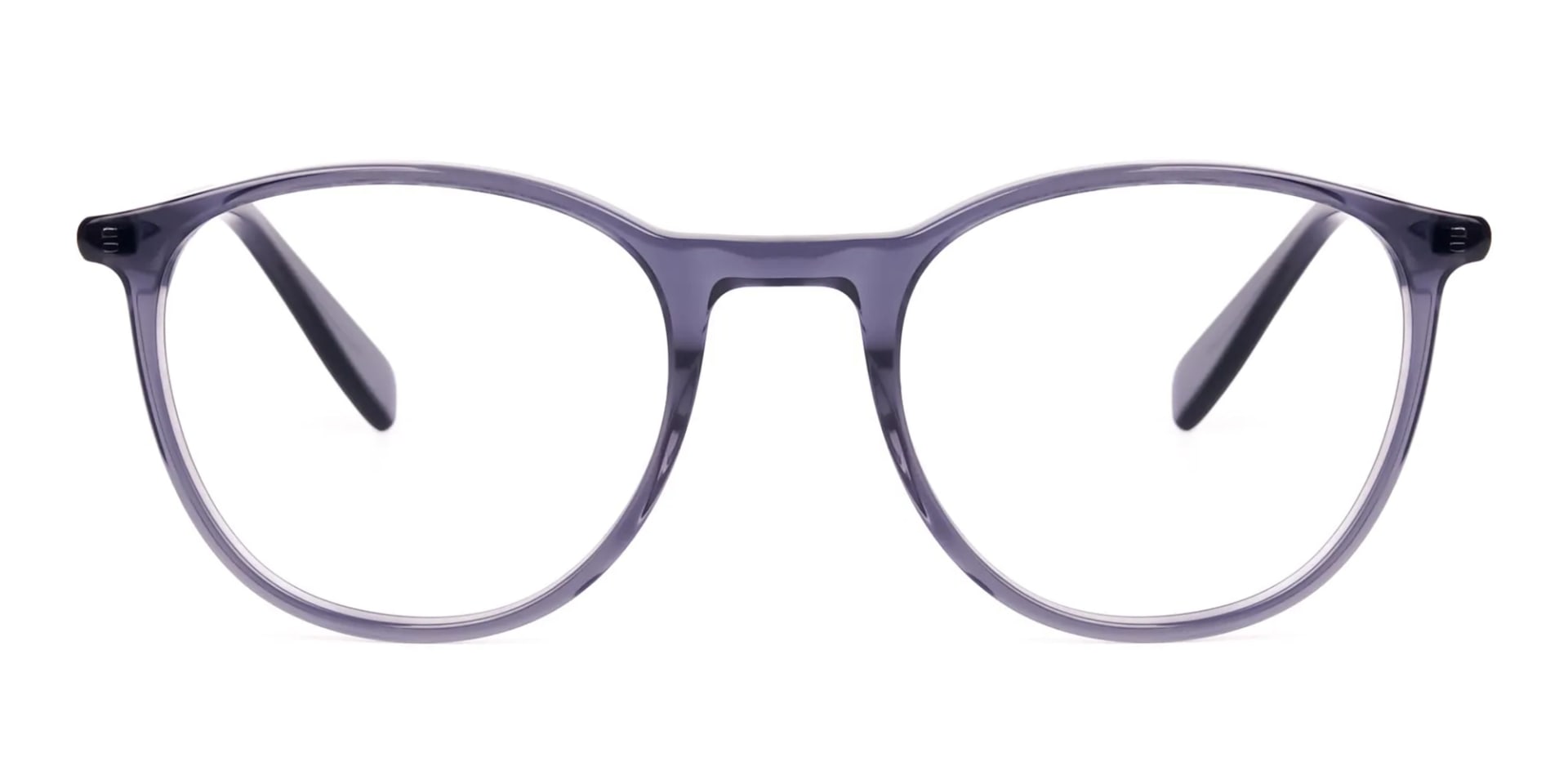 Dusty Grey Round Full Rim Glasses-2