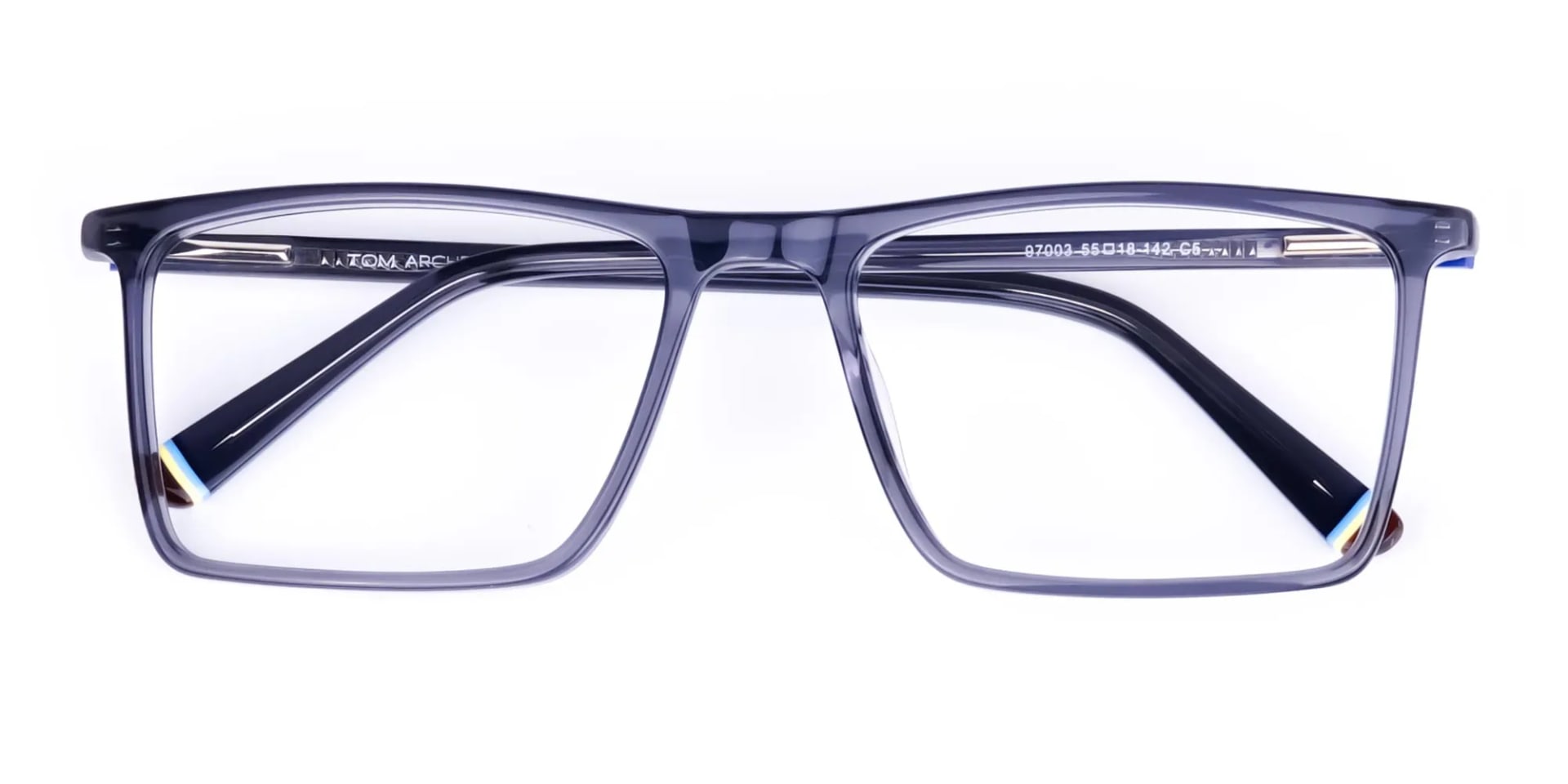 Rectangle Crystal Grey Eyeglass Frames-2