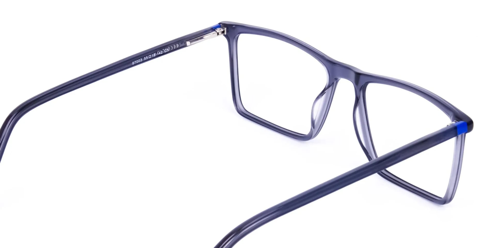 Rectangle Crystal Grey Eyeglass Frames-2