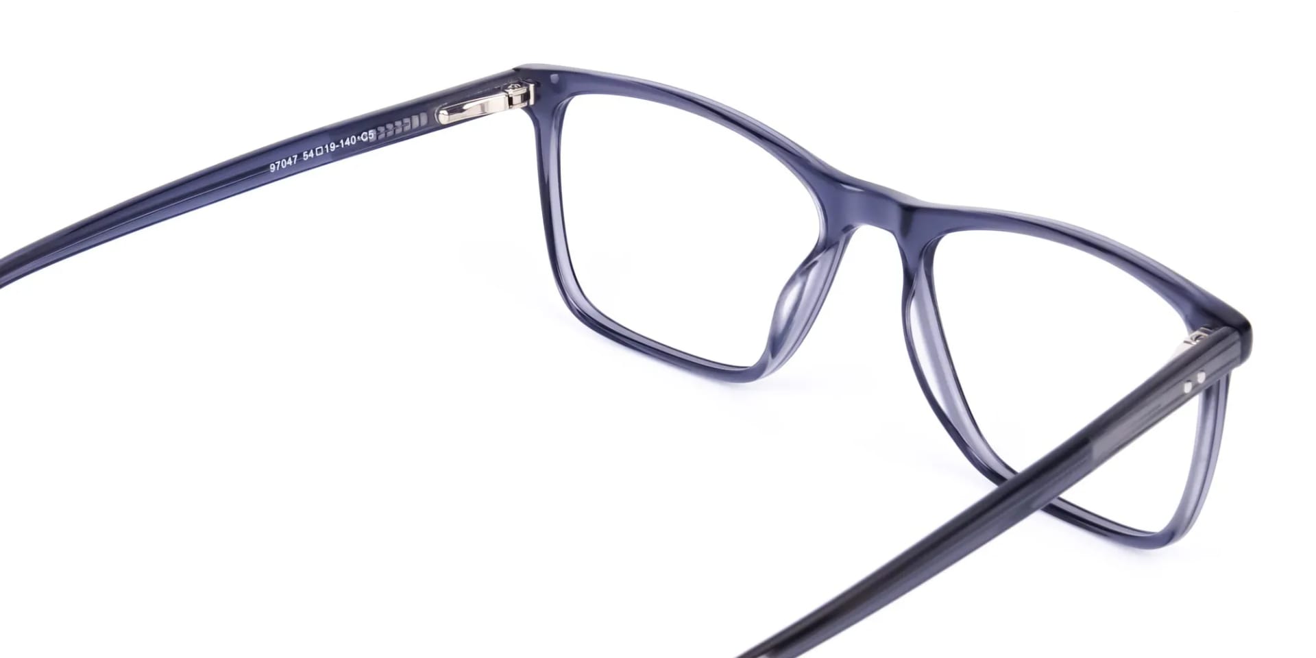 Dusty Grey Rectangular Full Rim Glasses-2