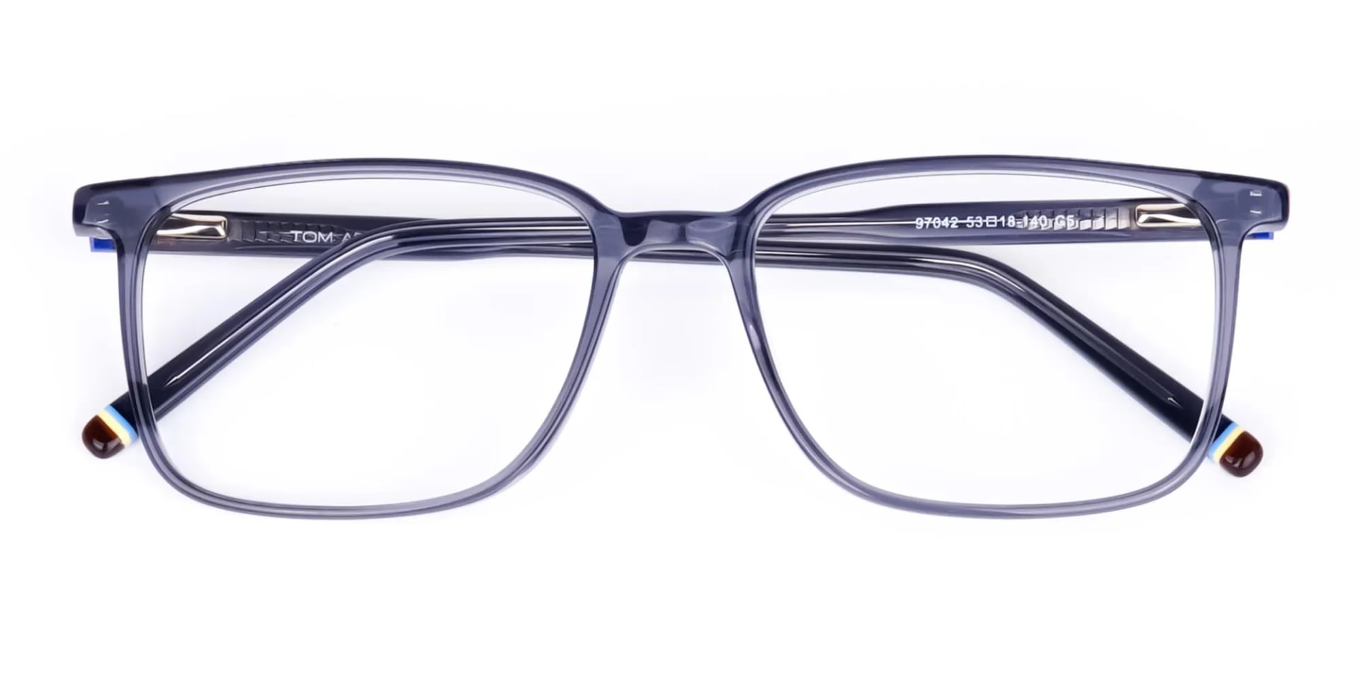 Blue Rimmed Rectangular Glasses-2
