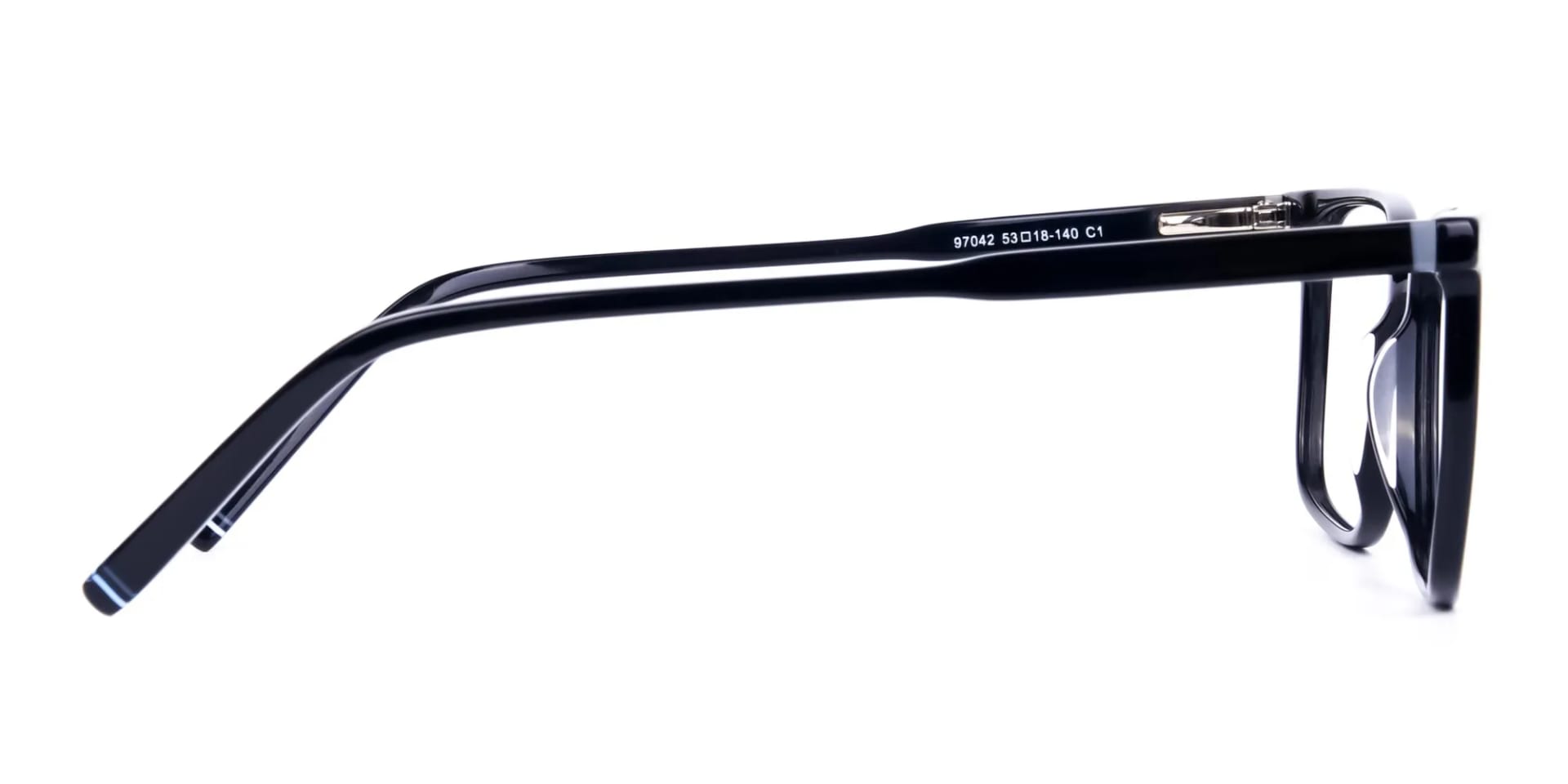 Classic Black Rim Rectangular Glasses-2